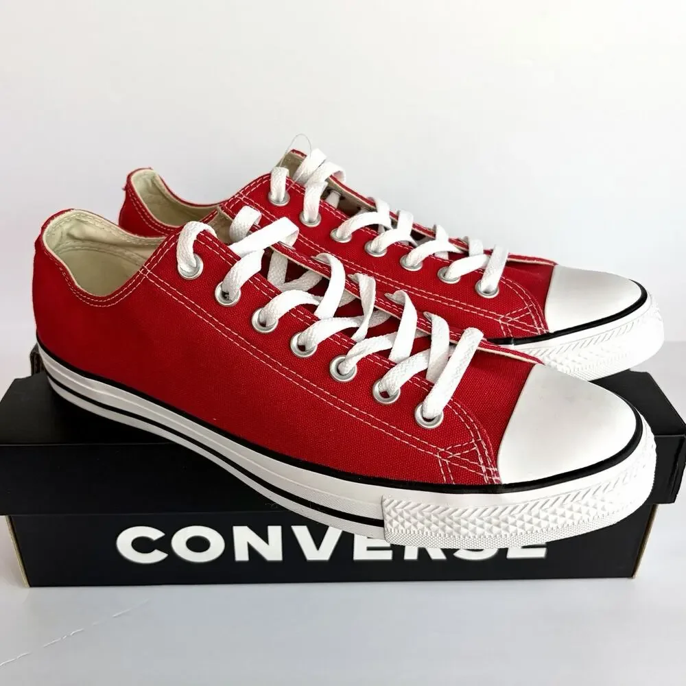 Converse All Star Chuck Taylor Shoes Ox Canvas Low Top Red Men's Size 10.5 M9696